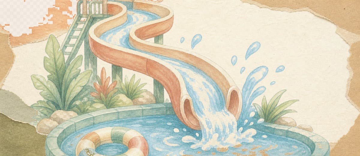 重庆玛雅海滩水公园 场景插画